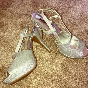 Sparkly platform heels